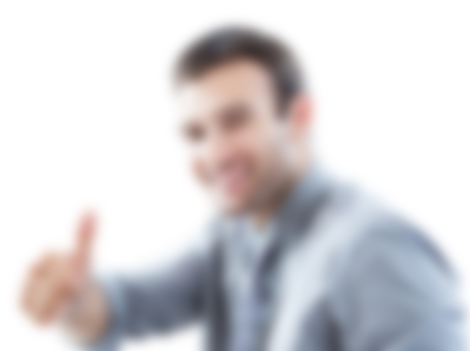 Blurred image of a man smiling